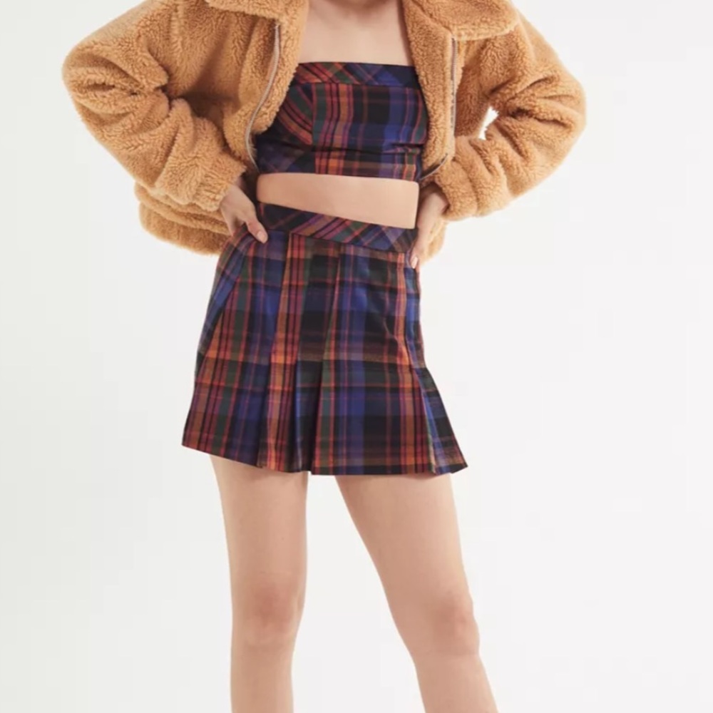 Urban Outfitters Darby Plaid Mini Skirt